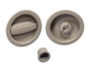 Maniglia Incasso Tonda Porta Scorrevole modello 122015 d.57/48 con Nottolino 72-Grigio Moon | Verum Italy